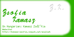 zsofia kamasz business card